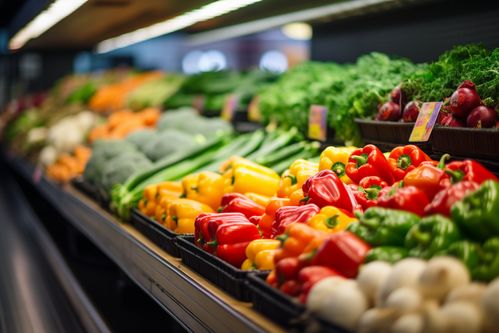 農(nóng)產(chǎn)品新鮮蔬菜貨架攝影圖 攝影圖